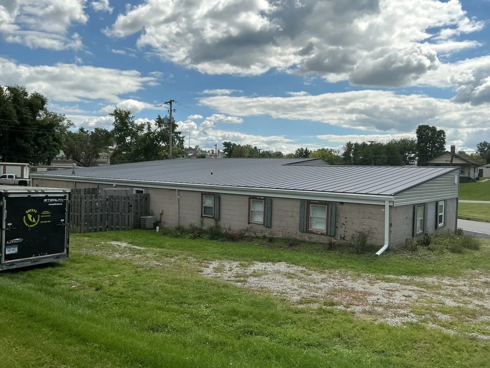 Standing seam metal roof installation